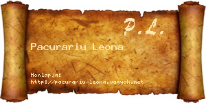 Pacurariu Leona névjegykártya